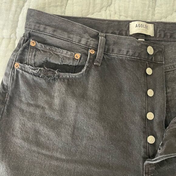 Agolde 90's Crop Jeans in Tar - Picture 7 of 11